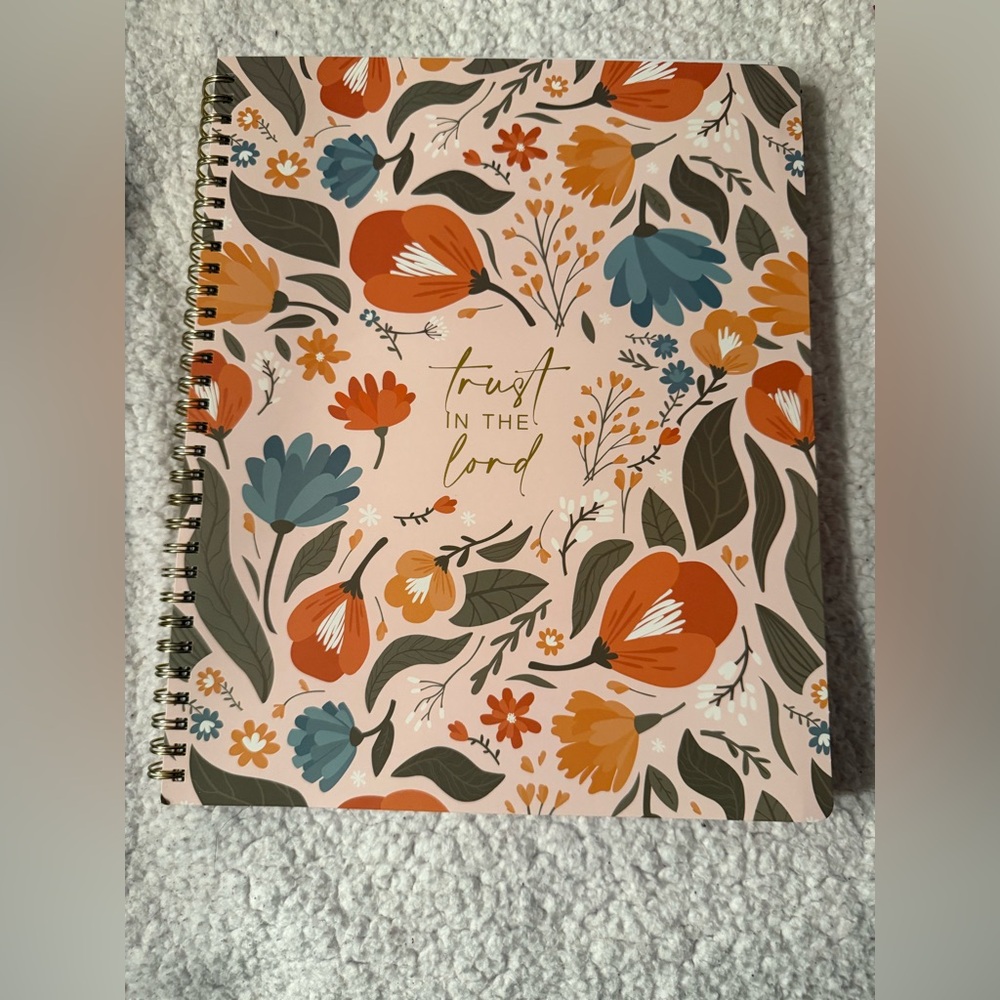Inspirational Floral Notebook with Trust Quote